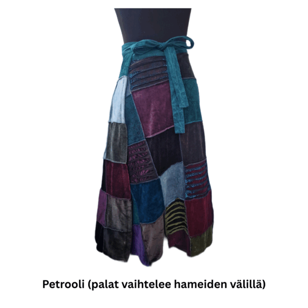 Maya pitkä kietaisuhame samettia